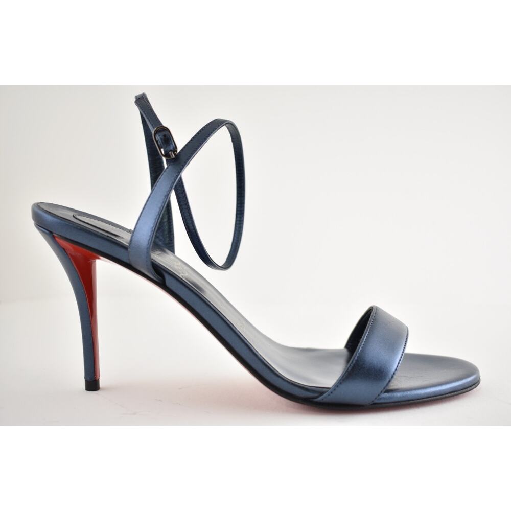 Christian Louboutin Miss Z Sandal 80 Blue Ankle Strap Sandal Heel Pump 40 - Picture 2 of 13